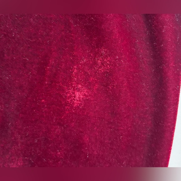 Vintage Deep Red Velvet Button Down Shirt Medium Shacket Goth Core Dark Romance - Picture 5 of 6